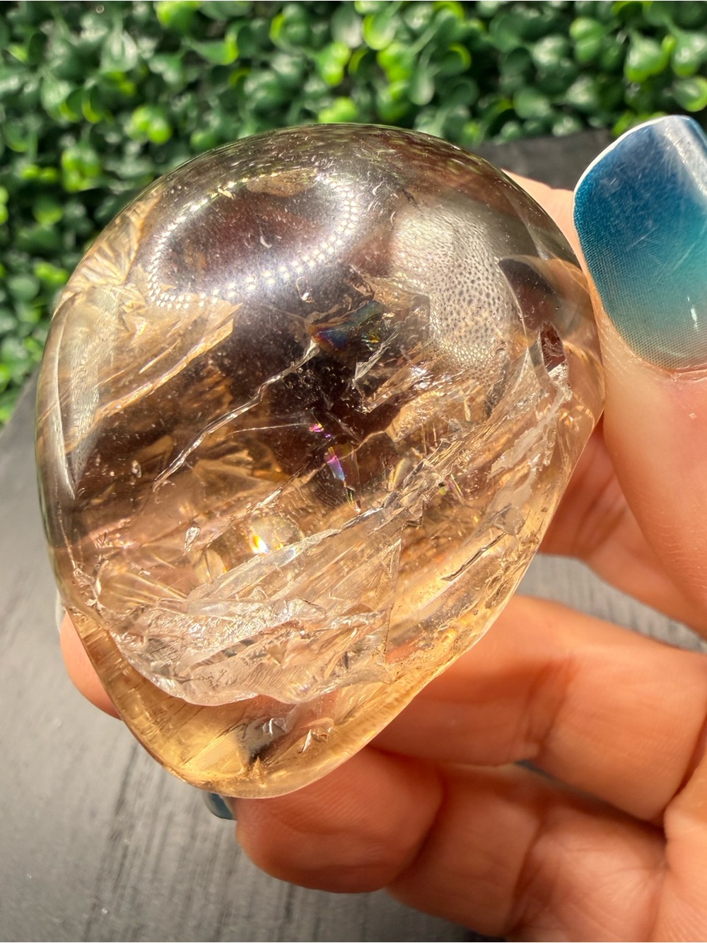Smoky Quartz Lens aka. Bubble Cut